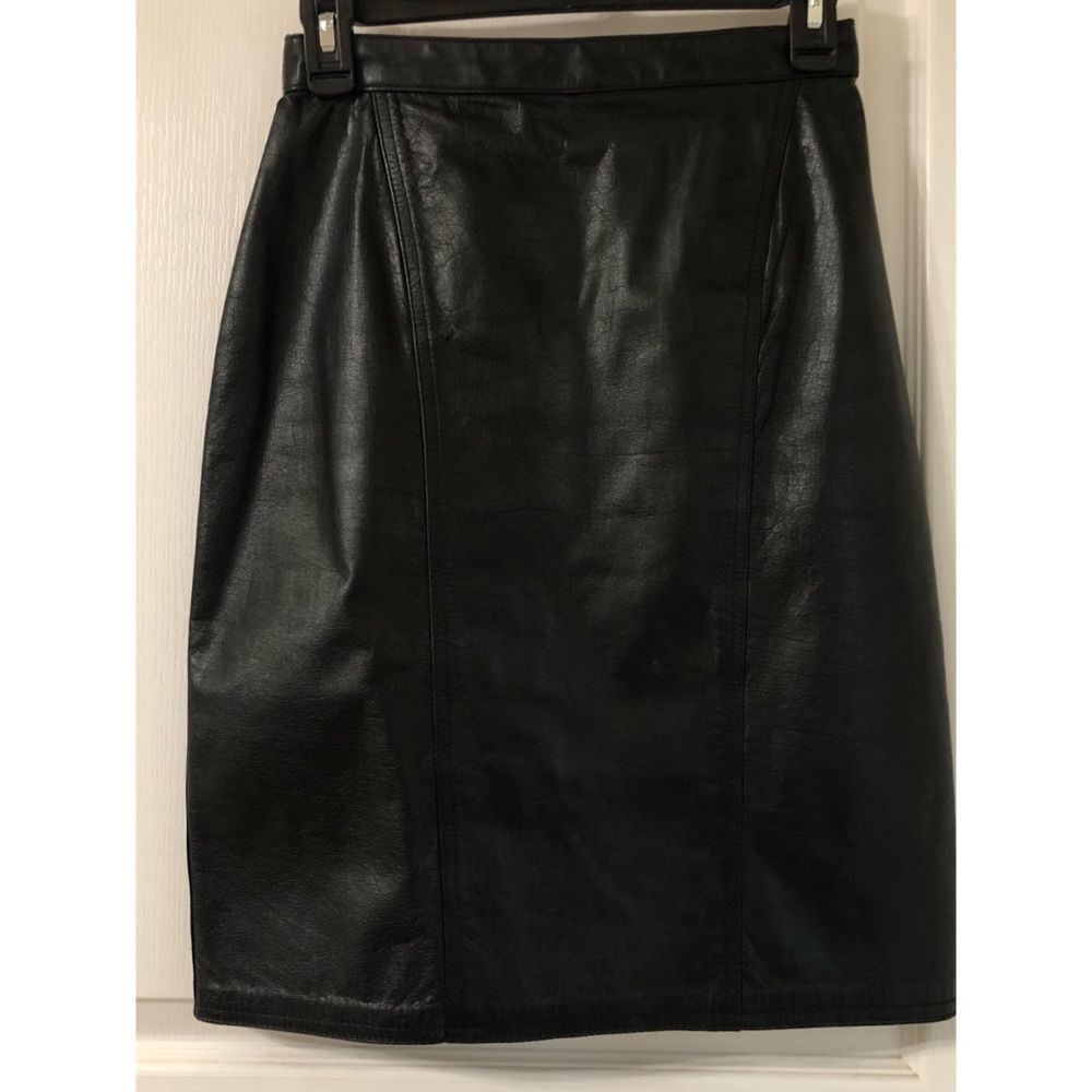 VTG SARAH TAYLOR COLLECTIONS LEATHER SKIRT Sz 9-10